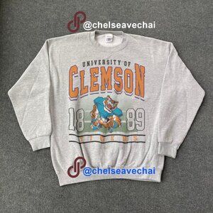 Vintage University of Clemson Tigers Football Sweatshirt, Clemson Tigers shirt